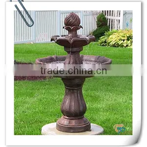 Polyresin Two Tiered Water Outdoor Fountain thumbnail-2