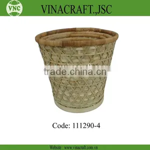 Natural Bamboo Waste Basket thumbnail-1