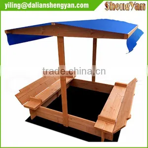 Kids Sandbox With Canopy and Two Bench Seats thumbnail-1