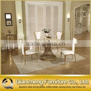 Popular Modern Round Marble Top Wedding Table With Steel Legs thumbnail-3
