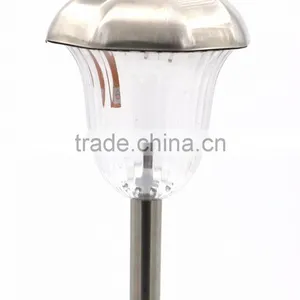 12pk Stainless Steel Glass Lens Solar Garden Lawn LED Path Light thumbnail-1