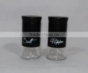2 Pieces Mat Shinning Stainless Steel Coated Glass Spice Set Wholesale Online thumbnail-3