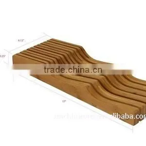 Bamboo Drawer Knife Block thumbnail-2