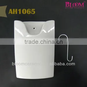 White Ceramic Hanging Humidifier With Metal "S" Hook thumbnail-1