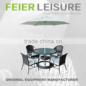 A6017CH Outdoor Rattan Furniture Modern Dining Kitchen Set thumbnail-1