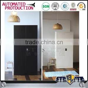 2 Door Steel Clothes Storage Locker Cabinet Metal Closet Wardrobe thumbnail-5