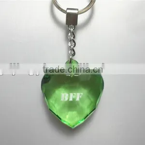 2015 China Different Color Acrylic Clear Hanging Decoration Transparency Heart With Key Ring thumbnail-3