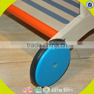Оптовая деревянная игрушка - тележка для младенцев, деревянная игрушка - тележка оранжевого цвета, недорогая деревянная игрушка - тележка W16E016 thumbnail-6