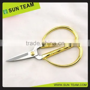 ST005F 7-1/2" FDA Qualified Zinc-Alloy Handle Tailor Imitation Gold Scissors thumbnail-4
