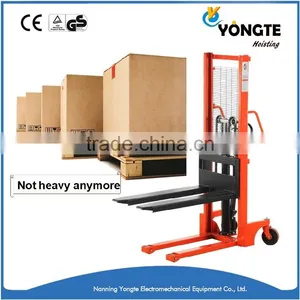 1Ton, 2 Ton Forklift With Pallet Manual Hydraulic Hand Stacker thumbnail-1