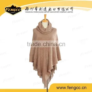 European Switzerland Spring Autumn Winter Snow Beautiful Lady Sand Tassels Ponchos thumbnail-1
