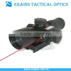 New Compact 2.5-10X32 Riflescope Red Green Mil-Dot Reticle With Side Attached Red Laser Sight Scope Combo (FDA Certified) thumbnail-1