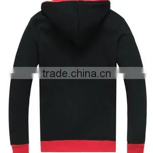 Fashion Zip up Custom Plain Black Hooded Sweatshirt thumbnail-5