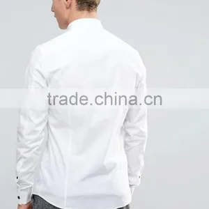 Latest Design Long Sleeve Wing Collar Mens Pre-Shrunk 97% Cotton 3% Elastane Lightweight Slim Fit Casual Shirts thumbnail-2