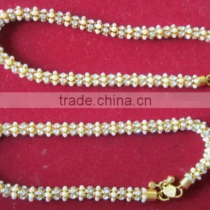 Gold Chain Crystal Payal ANKLETS Pair Feet Bracelet thumbnail-1