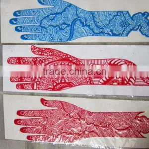 HENNA Mehndi Design LONG HAND TATTOO STENCIL thumbnail-1