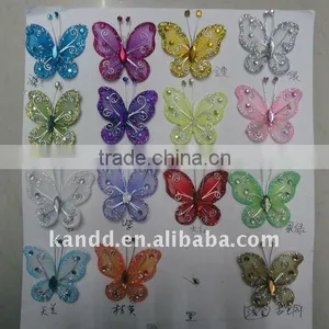 Mini Nylon Butterfly/artificial Nylon Butterfly/fairy Mini Butterfly thumbnail-1