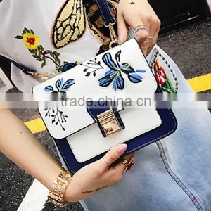 Zm50334b Embroidery Ladies Flower Bags Handbag New Modle Joker Trendy Women pu Leather Bag thumbnail-1