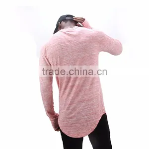 2017 Wholesale China Men Clothing t Shirt Long Sleeve Longline t Shirt thumbnail-3