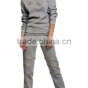 Women's Winter Warm Thicken Sweatshirts 100% Cotton 2Pcs Long Sleeve Sweat and Pants Outfits Set thumbnail-1
