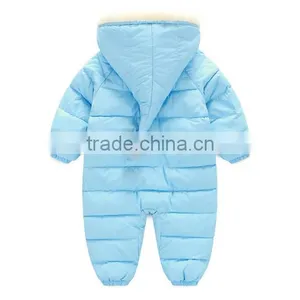 Kids Wholesale Winter Clothes,custom Design High Quality Baby and Infant Winter Hooded Rompers thumbnail-2