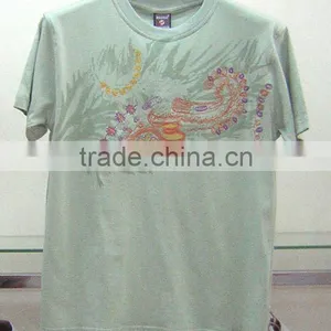 T-Shirt With Embroidery and Printing thumbnail-1