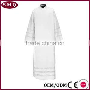 Wholesale Custom Size and Lace Pattern Robe White Long Alb thumbnail-4