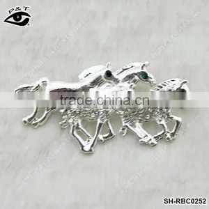Horse Shape Rhinestone Brooch Rhinestone Pins for Clothing Dresses thumbnail-1