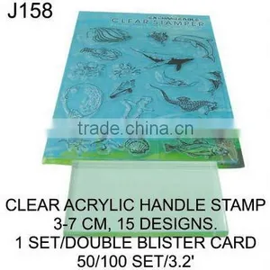 J158 CLEAR ACRYLIC HANDLE STAMP thumbnail-1