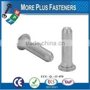 Made in Taiwan Flush Mounted Head Unthreaded Stainless Steel Self Clinching Pin thumbnail-6