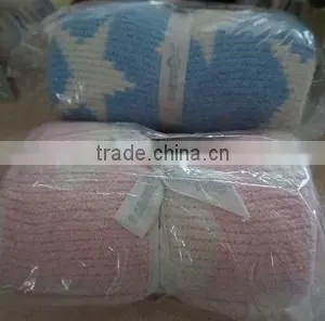 Super Soft 100% Cotton/bamboo/chenille /acrylic/polyester Knitted / Jacquard Throw Blanket thumbnail-1