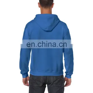 Zip up Wholesale Plain Black High Quality Men Hoodies thumbnail-2