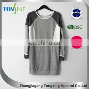 Women's Knit Terry Pullover With PU thumbnail-2
