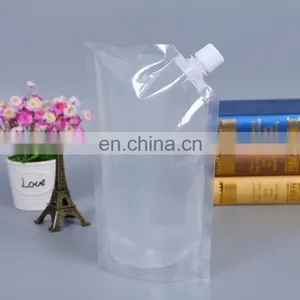 Trusted Factory Supplier Stock Clear Pvc Liquid Plastic Stand up Pouch With Spout for Milk Power/ Match Tea Power thumbnail-1