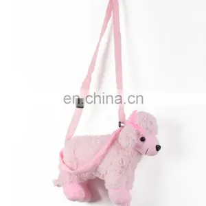 Creative Factory Price Stuffed Animal Shaped Plush Dog Handbag for Kids thumbnail-4