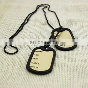 Custom Etching Logo Aluminum Dog Tag Anodized Aluminum Dog Pet Tag Chain thumbnail-2