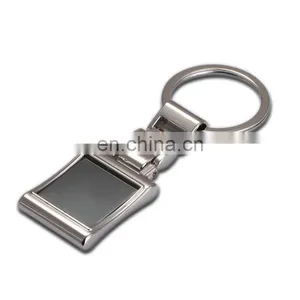 High End Metal Pearl Nickel Plate Square Shape Keychain thumbnail-1