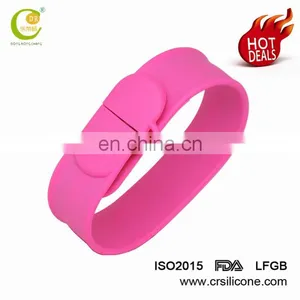 Bulk Waterproof Custom Silicone Usb Flash Drive Wristband thumbnail-1