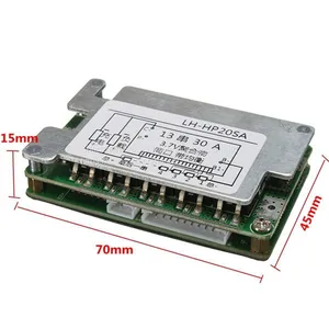 48V BMS 13S Li-ion Battery 30A Lithium Battery Protection Board Balance + Wire Board Module 70x45x15