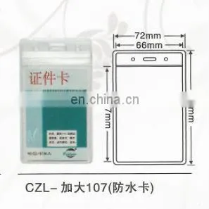 Clear Waterproof Soft Plastic Name Badge Holder thumbnail-1