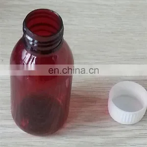 Low Price PET Amber Tamper Proof 100ml Liquid Bottle Plastic Medicine Bottle thumbnail-1