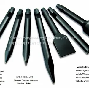 Excavator Hydraulic Breaker Komatsu JTHB150,JTHB190,JTHB230,JTHB310,JTHB400 Jthb450 Jthb650 Toku Tnb310 Tnb400 Hammer Attachment Rod Bits Chisel thumbnail-1