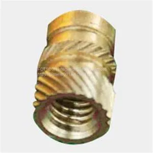 MSIB-M1/M1.2 Micro Insert For Plastic Knurled Brass Nut Thru-Threaded Knukles Nuts Insertos Knurling Copper Inserti Tuerca PEM Standard thumbnail-1