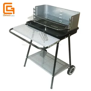 Foldable BBQ Grilling Backyard Outdoor Charcoal Grills for Garden With Wheels thumbnail-1