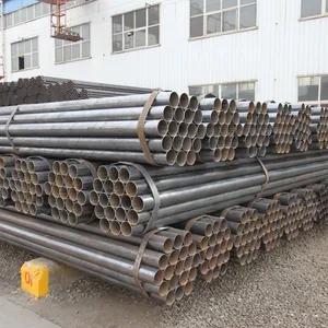 China Shengteng Black Round Metal Carbon ERW Steel Pipe thumbnail-5