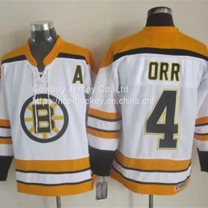 Boston Bruins #4 Orr Throwback White Jersey thumbnail-1