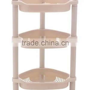 Plastic Bathroom Storage Holders/4 Layer Plastic Rack/household Plastic Items With Wheels thumbnail-1