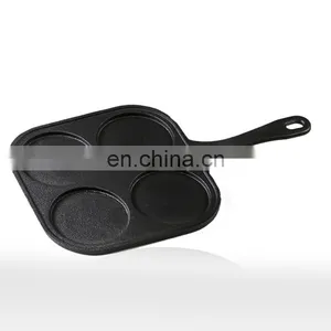 Cast Iron Kitchen 3-Cup Frying Egg Pan Multifunctional Breakfast Fryer Skillet Fryer Mold Cooking Pan Cookware thumbnail-5