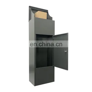 Smart Metal Mailbox Outdoor Large Locking Black thumbnail-5