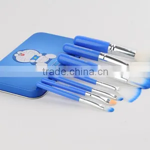 Wholesale Best Price 7pcs Doraemon Cute Makeup Brush Set With Metal Box thumbnail-2